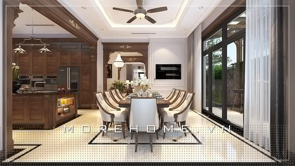 Thiết kế phòng ăn biệt thự